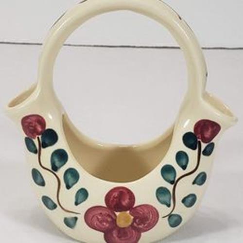 Purinton Pottery Slipware Wedding Vase Flower Pattern