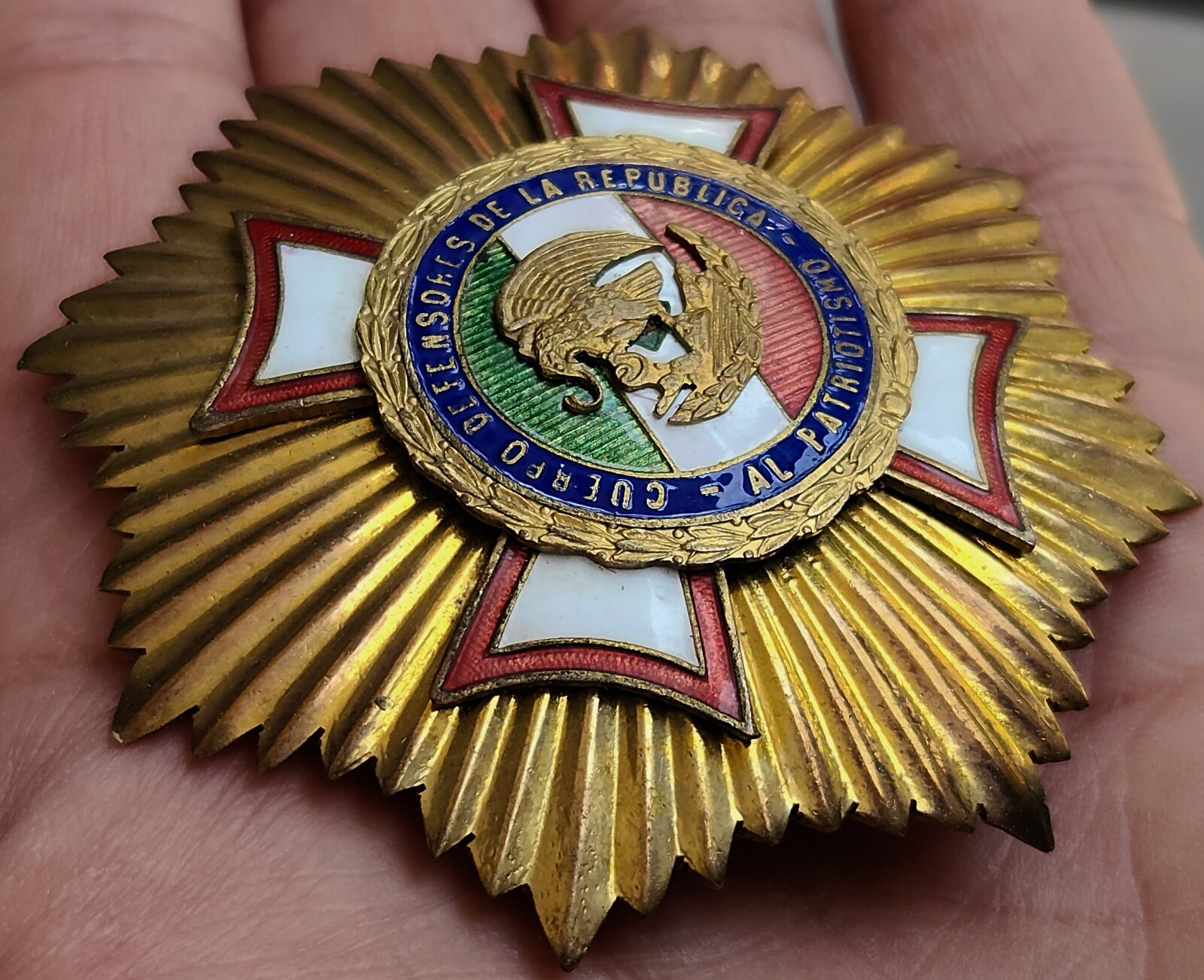 MEXICO. Breast STAR Revolutionary Patriotic Order Ignacio Comonfort 1920's