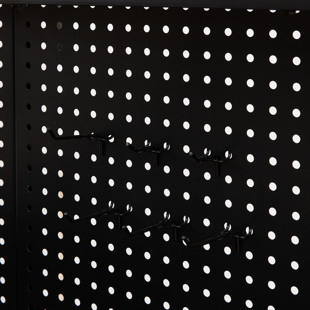 48'' Adjustable Workbench 1600lb Capacity W/Pegboard/Wheels/AC-USB Garage