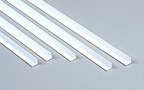 Plastruct Angle Styrene 3/16 (5) - Model Scratch Building Plastic Strips