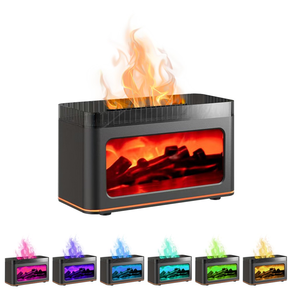 200ml Essential Oil Diffuser Volcano Fire Flame Aromatherapy Diffuser Ultrasonic