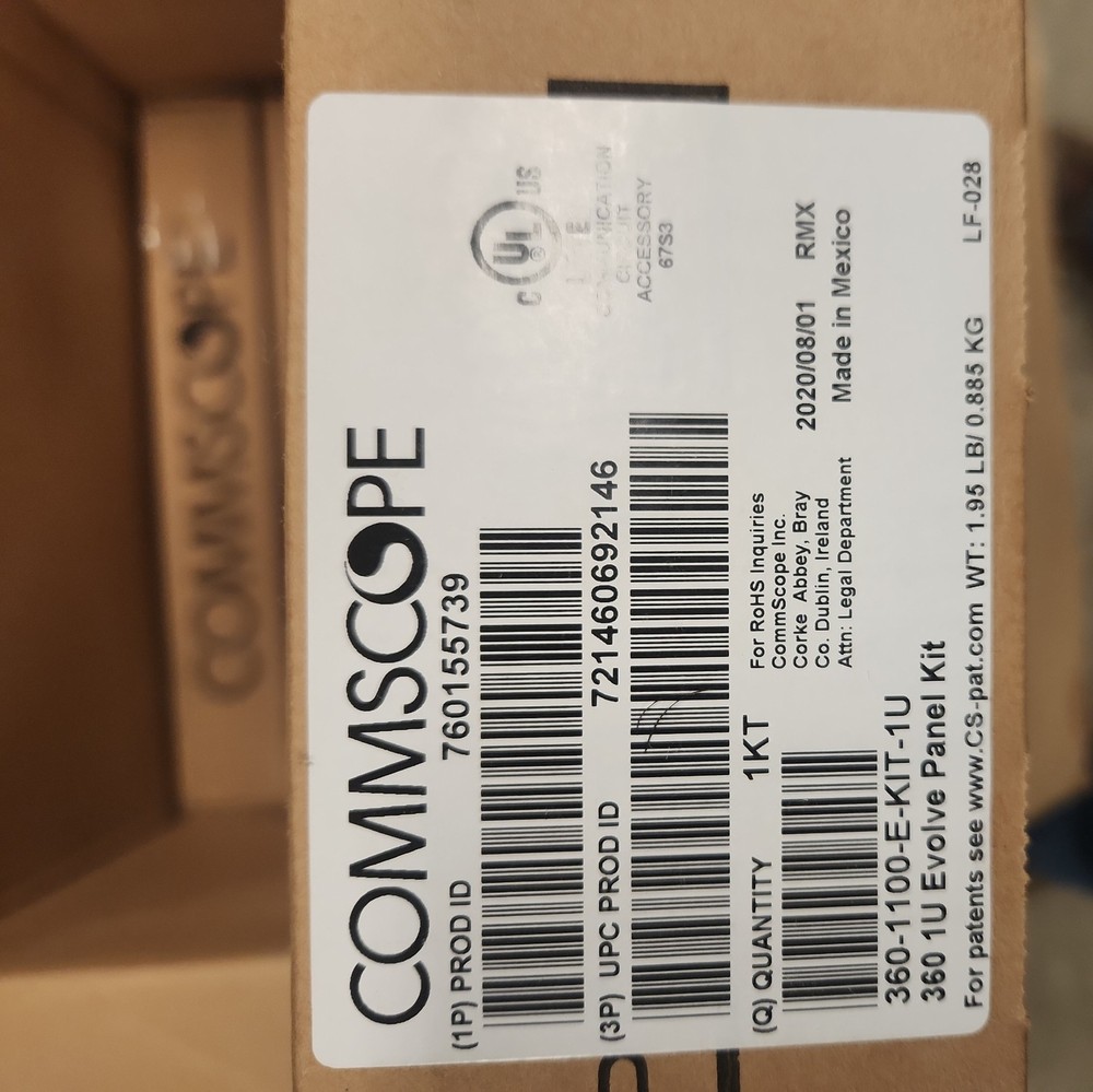 commscope  360-1100-E-KIT-1U.   1U Evolve Panel Kit