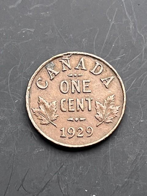 CANADA 1929 HIGH 9 One 1 Small Cent Solid VF, even XF