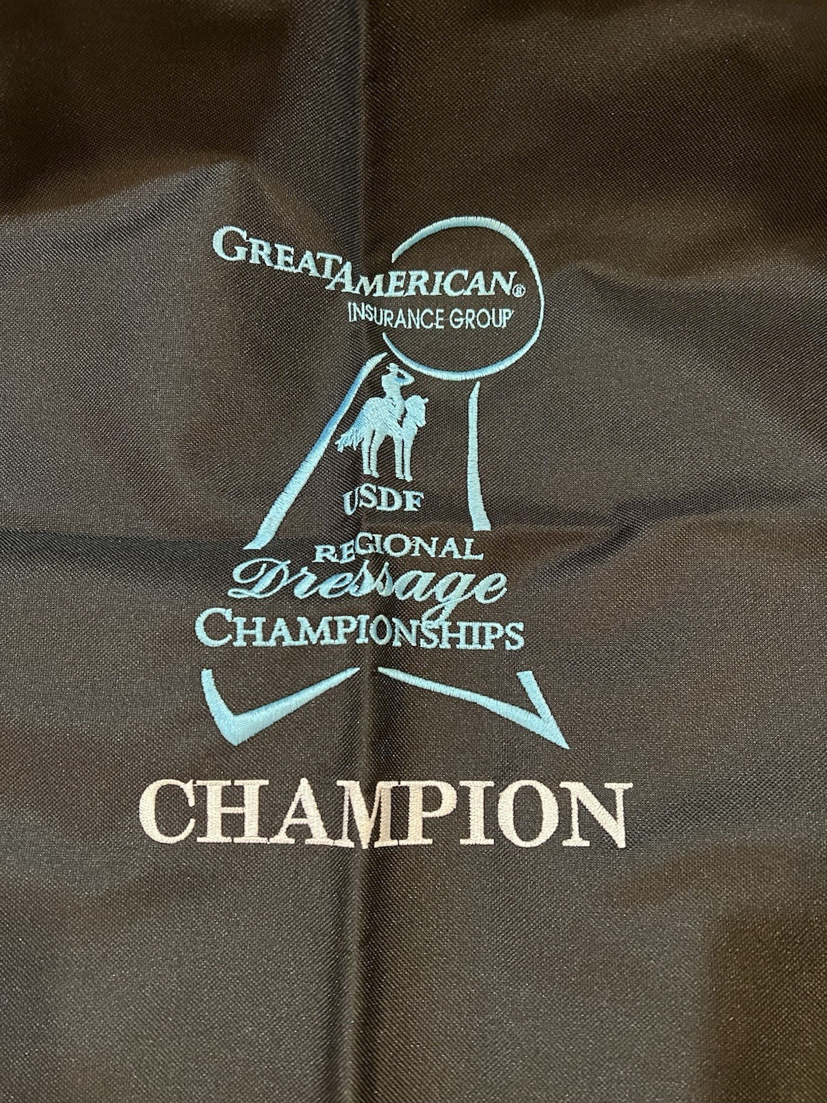 Regional Champion Embroidered Blue, Horse Stall Guard Black