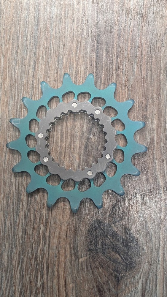 Teal (95V) Anodized Boone Titanium Single Speed Double Step Cog