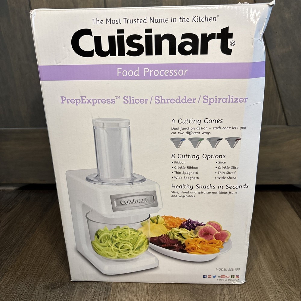 Cuisinart SSL-100 Prep Express Slice Shred Spiralizer Food Processor White