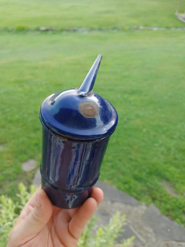 Antique Cobalt Blue Coal Mining Vaporizer