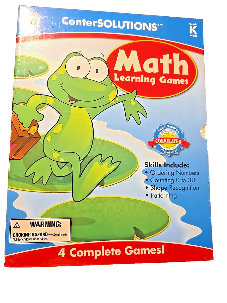 CenterSolutions Math Learning Games Grade K- NEW 4 Complete Games