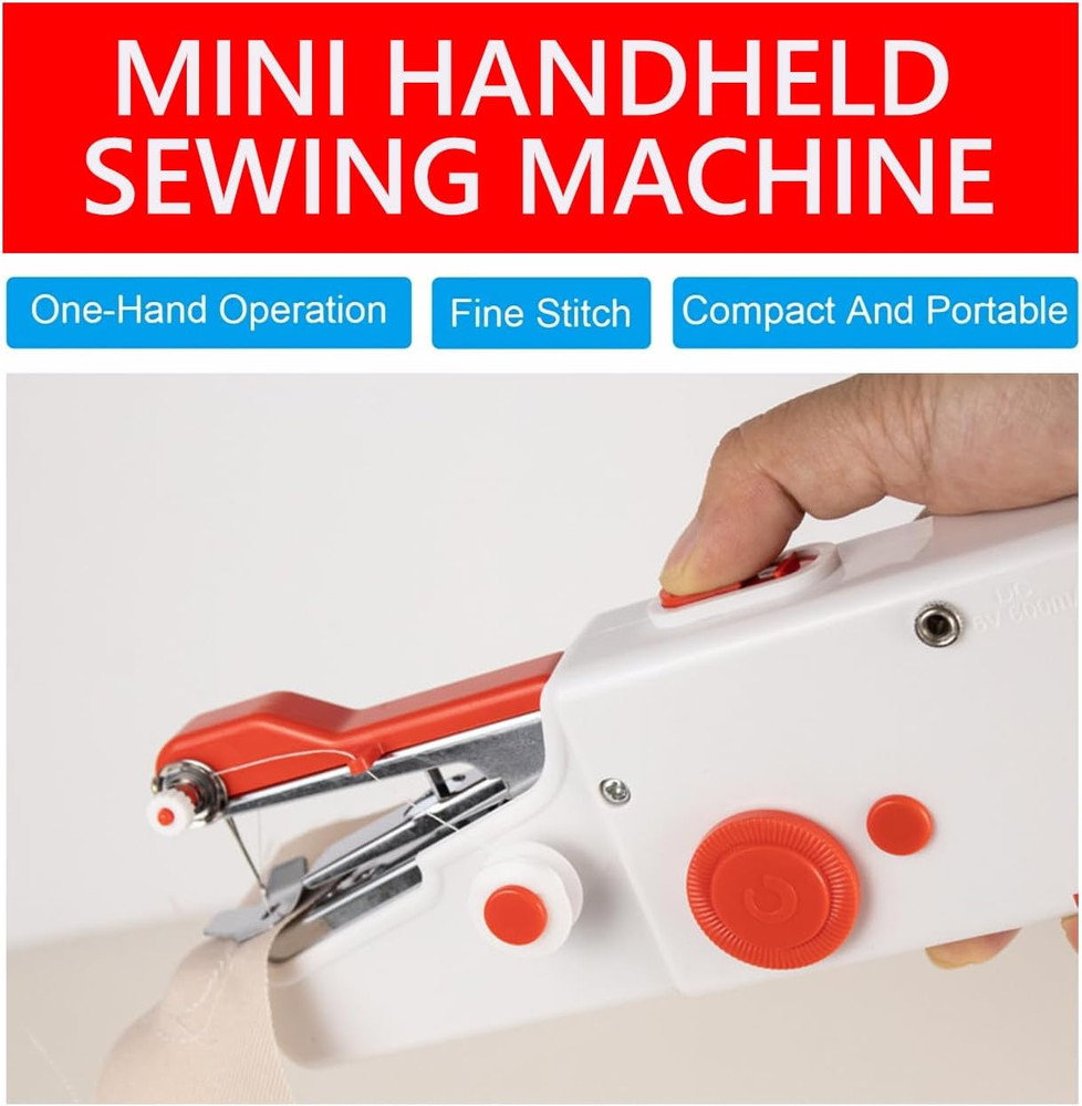 Handheld Sewing Machine with Sewing Kits,Mini Sewing Machine for Quick Stitching