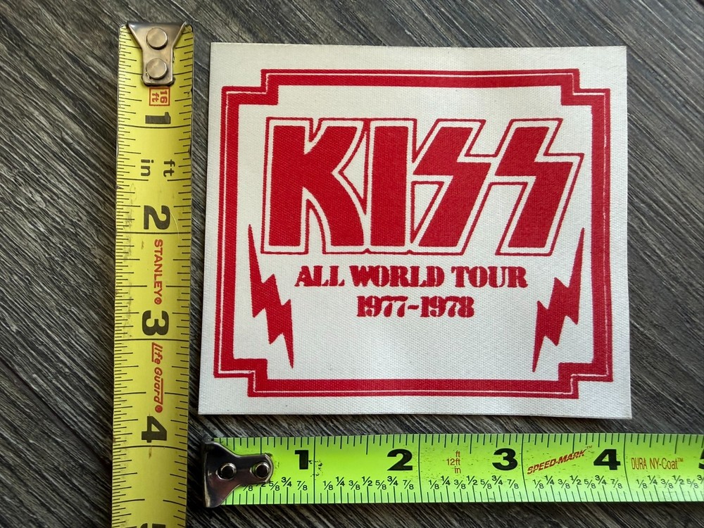 KISS Pass Love Gun Alive 2 Tour 1977 1978 Concert Red UNUSED Vintage Kiss Aucoin