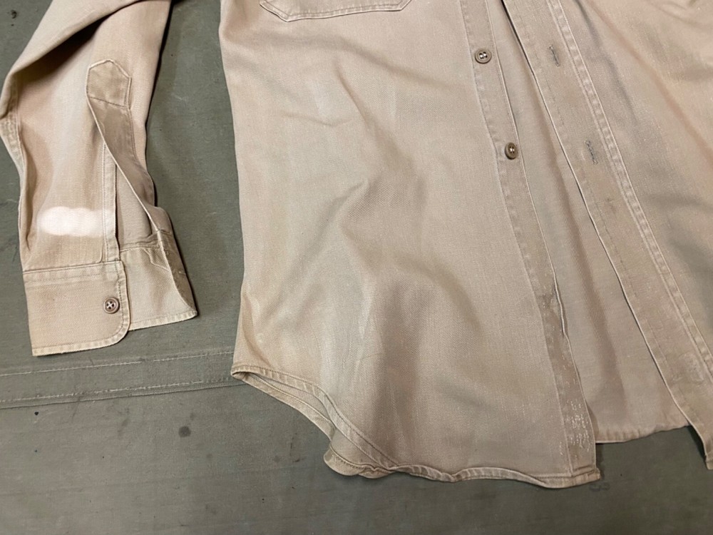 ORIGINAL WWII US ARMY OFFICER "KHAKI" CLASS A FIELD SHIRT- SMALL 38R