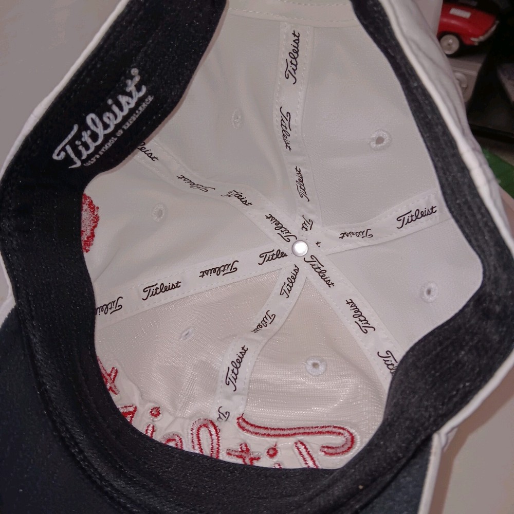 Titleist White Red Cap Hat Strapback The Rookey Hammock Bar