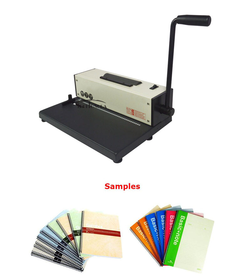 110V Desk Calendar Notebook Maker Plastic Spiral Coil  Binding Machine