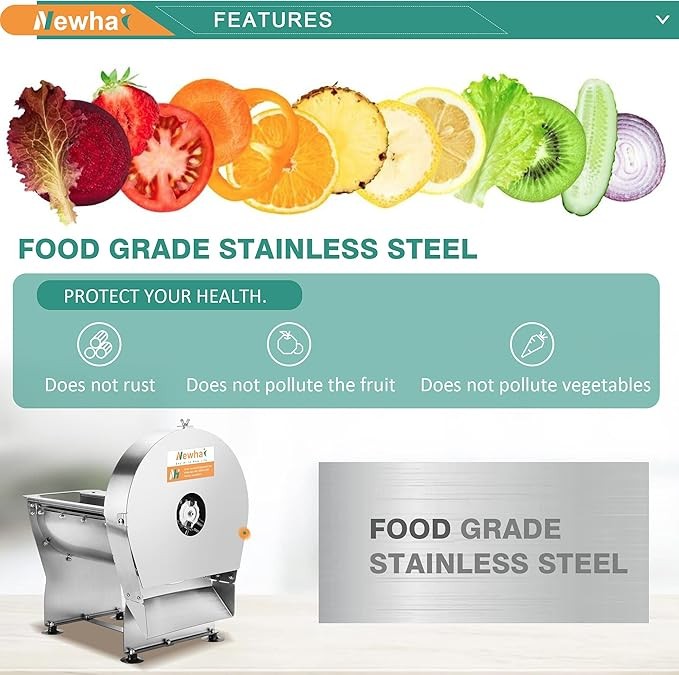 Electric Vegetable Cutter Adjustable Thickness Stainless
