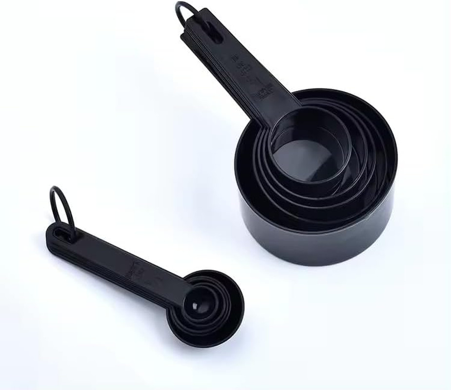 Plastic Measuring Cups and Spoons Set Nesting Kitchen Baking Tools Durable