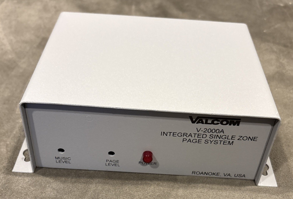 VALCOM V-2000A INTEGRATED SINGLE ZONE PAGE SYSTEM V2000A 1 ZONE ONE WAY NEW