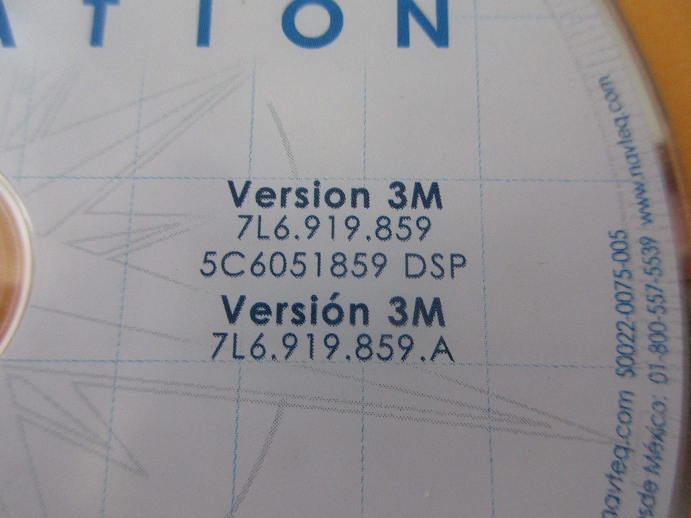 2009-2010 VOLKSWAGEN JETTA NAVIGATION DVD FOR SYSTEM RSN 510 VERSION 3M OEM🟠
