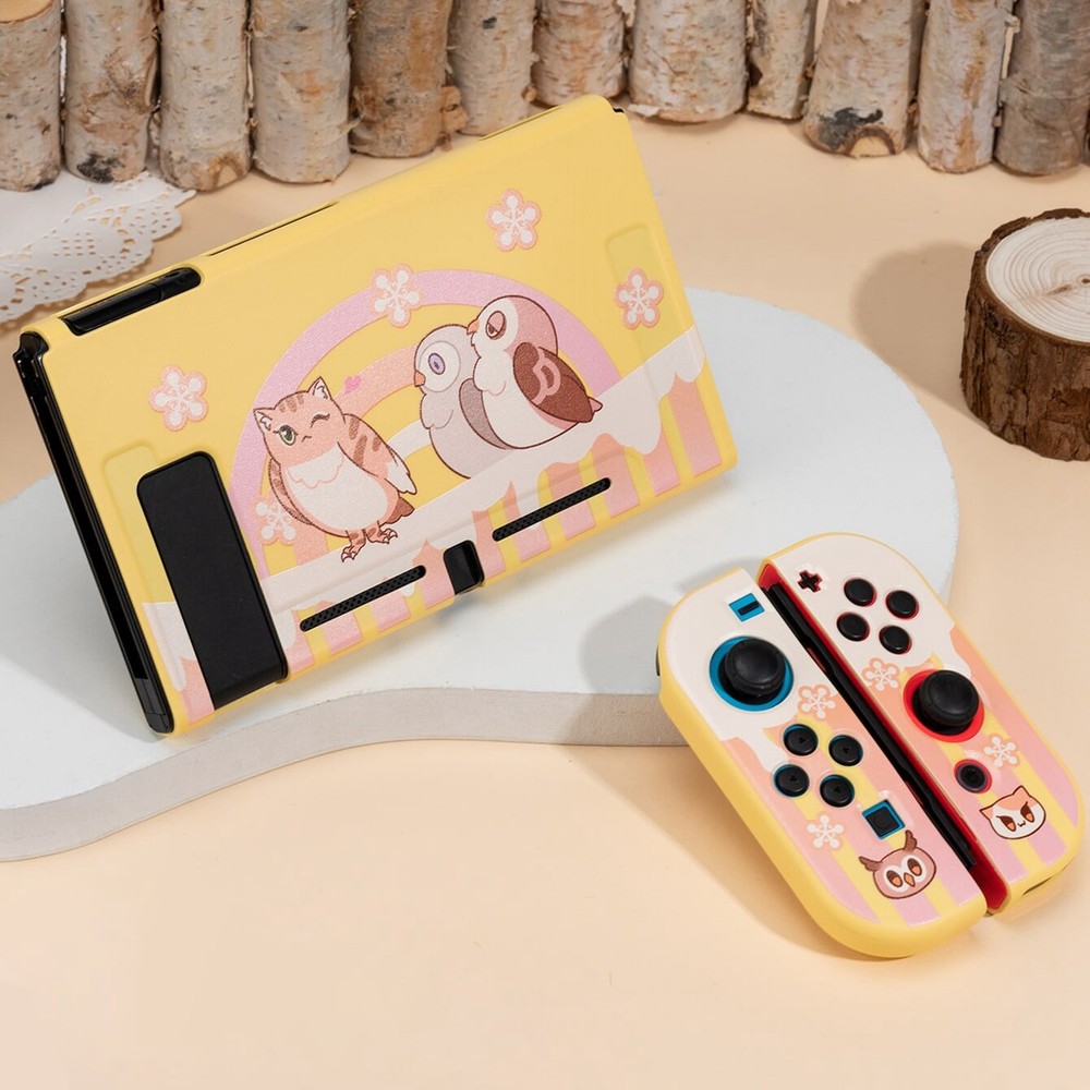 GeekShare Protective Case Slim Shell for Nintendo Switch and Joy Con Cover Owl