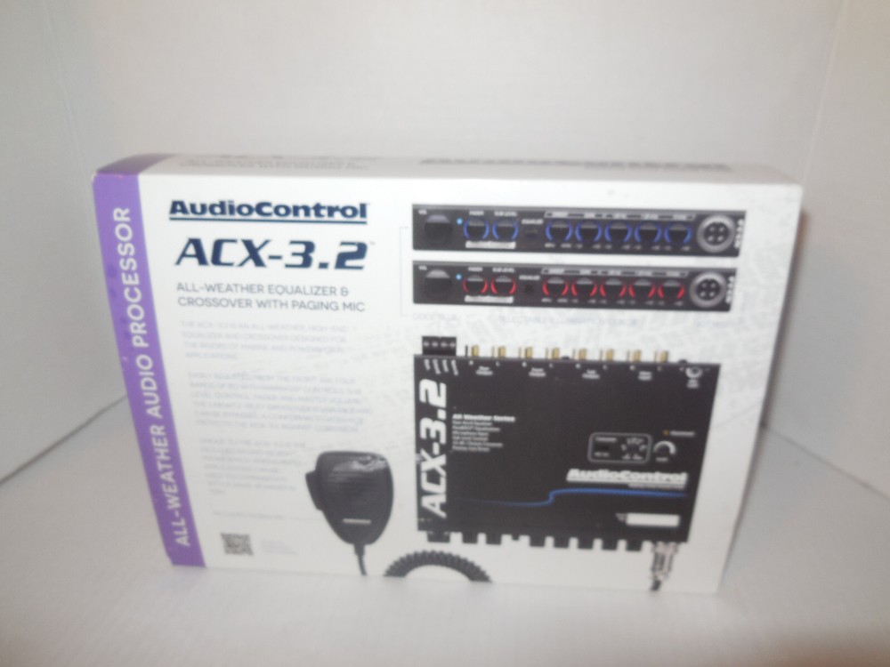 AUDIO CONTROL ACX-3.2 ALL WEATHER EQUALIZER & CROSSOVER & PAGING MICROPHONE NEW