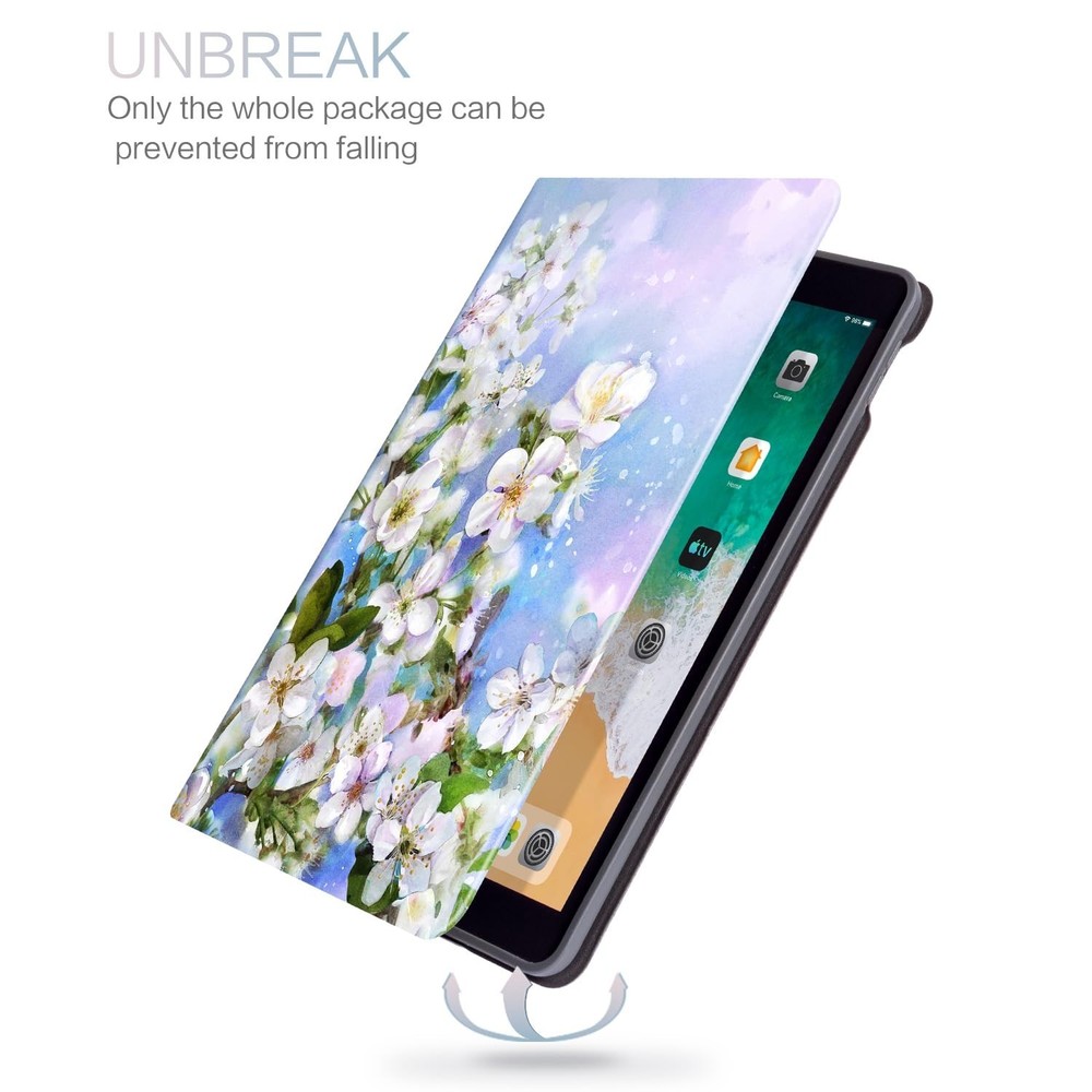 Case for iPad 9th Generation Case, White Flower for iPad Caser 9th Generation...