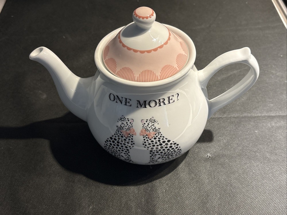 Ellen Studio Magenta Cheetah Teapot