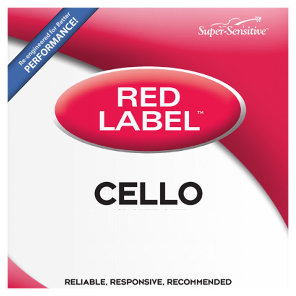 Super Sensitive Bulk Red Label Cello Set 4/4 Medium