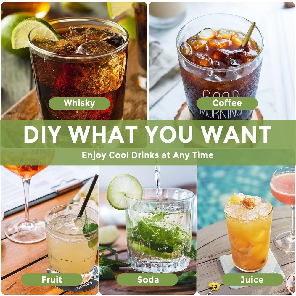 One Button Release Ice Cube Tray w/ Lid Container Tiny Freezer Mold Crushed Ice