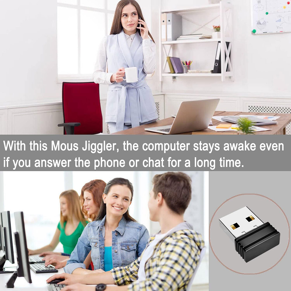 1× Mouse Mover Device Mouse Jiggler Mouse Receiver Work from Home Essentials
