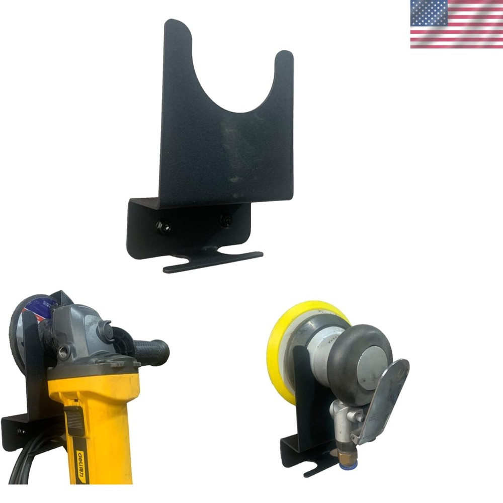 Compact Wall-Mounted Tool Holder for Angle Grinders and Polishers - 5-Inch Size