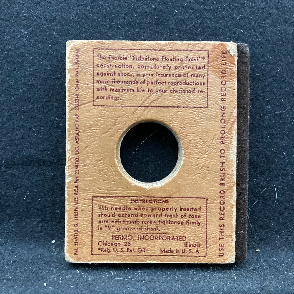 Vintage Fidelitone Classic Replacement Needle Empty Case