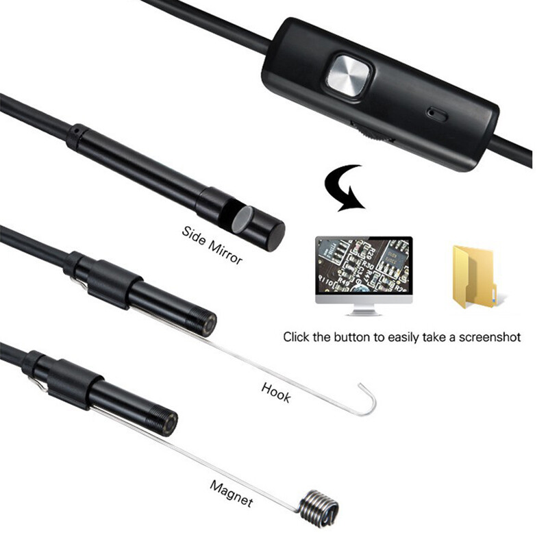 HD 8 LED Endoscope Borescope Inspection WiFi Camera Scope For iPhone Android PC