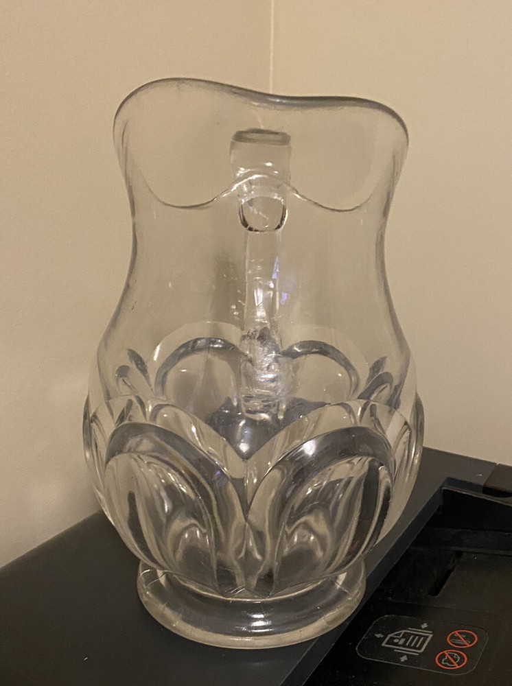 8” clear glass pitcher