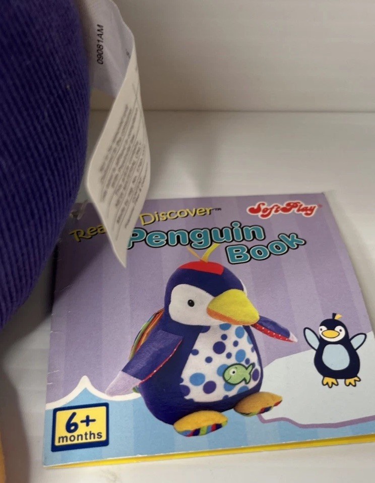 SoftPlay Read & Discover Penguin Book Plush 2008
