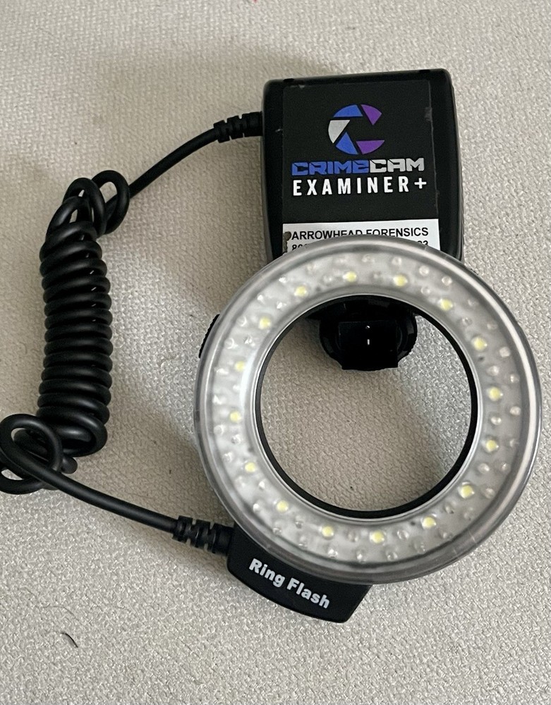 CrimeCam Examiner+ Forensic Ring Light Flash For Evidence Viewing Photography