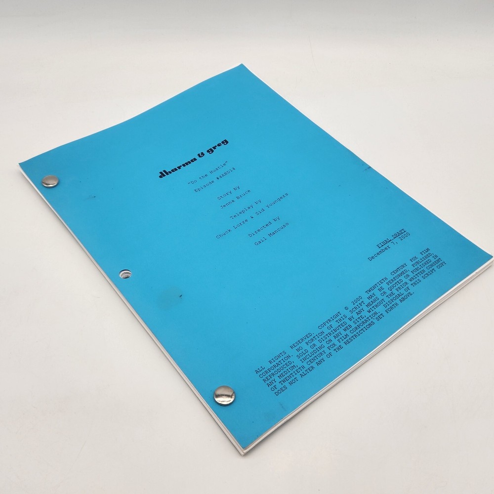 DHARMA & GREG 2000 TV Script Do The Hustle #4ABD14 Final Draft Chuck Lorre