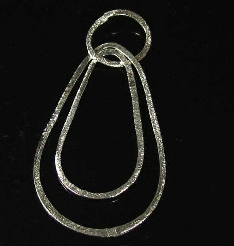 Designer Brushed Silver Loop Component Piece 10290