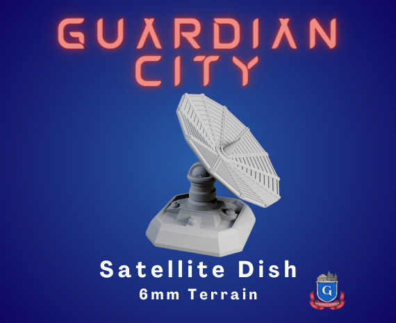 6mm Satellite Dish - 1:285 scale Detailed sci-fi terrain Battletech, Epic 40k