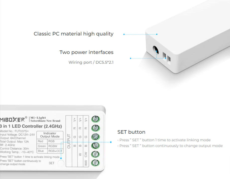 Miboxer RGB + CCT LED Controller Kit