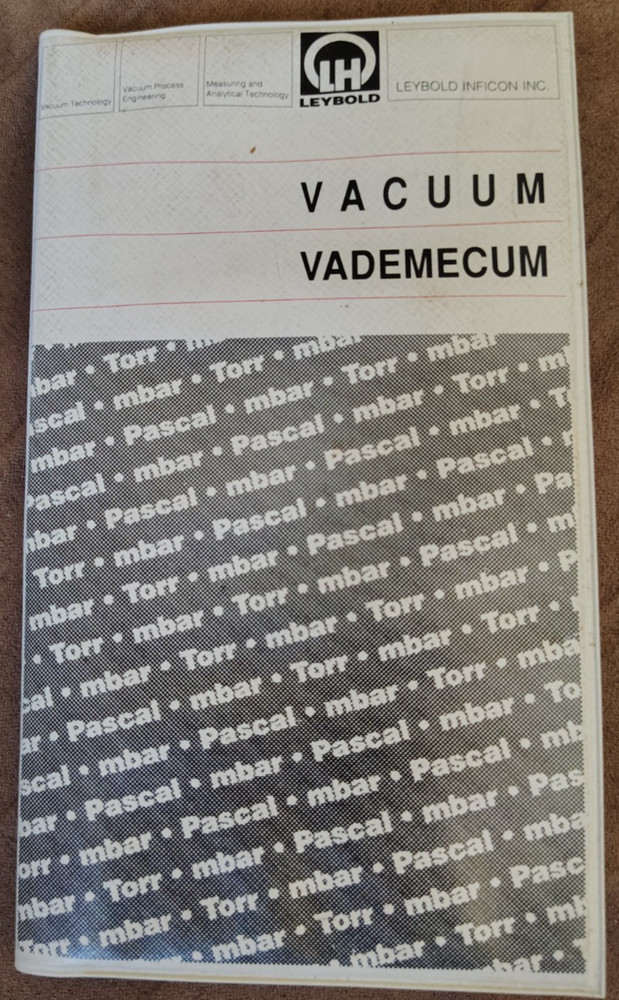 Leybold Vacuum Handbook 1989