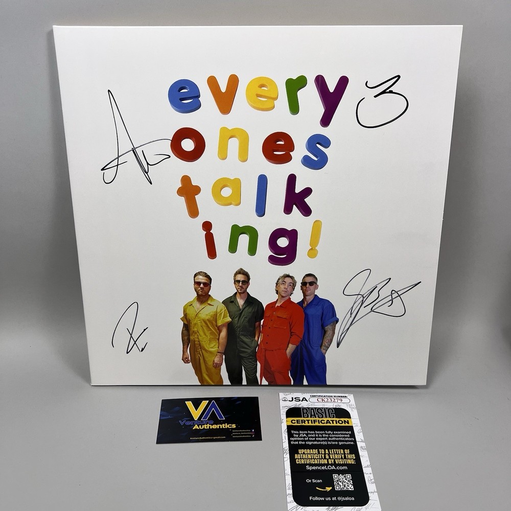 ALL TIME LOW Signed "Everyone's Talking!" LP Vinyl Record w/ JSA COA