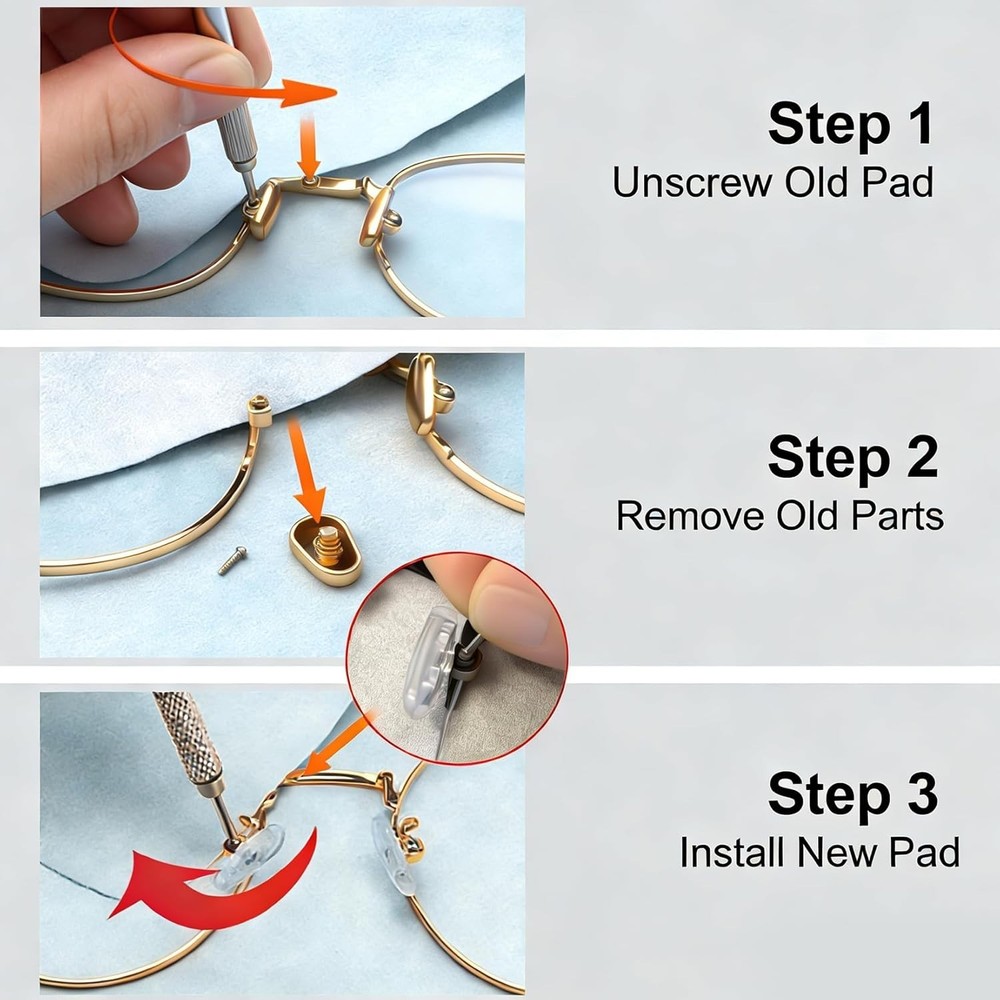 5-Pair Replacement Nose Pad Kit - Silicone & Multi-Functional Tool