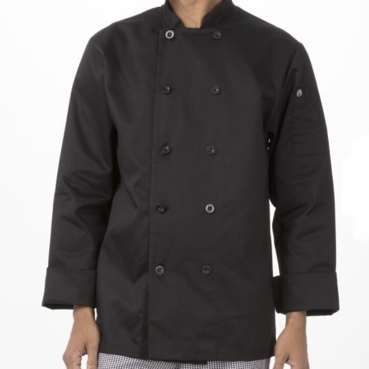 Chef Works Black Bastille Chef Jacket (Lg) Unisex