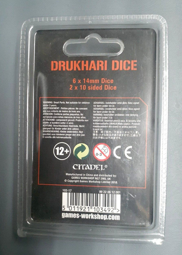 NEW SEALED Warhammer 40k - Kill Team - Drukhari Dice
