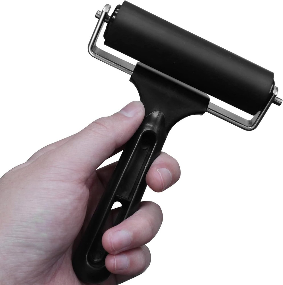 4-Inch Rubber Roller for Flooring Installation and Printmaking - Light & Durable