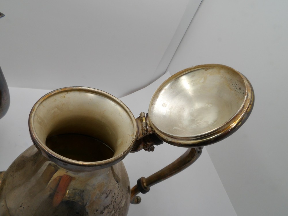 4 Piece Pilgrim Silver Plated Large Medium Tea Coffee Set With Creamer Sugar