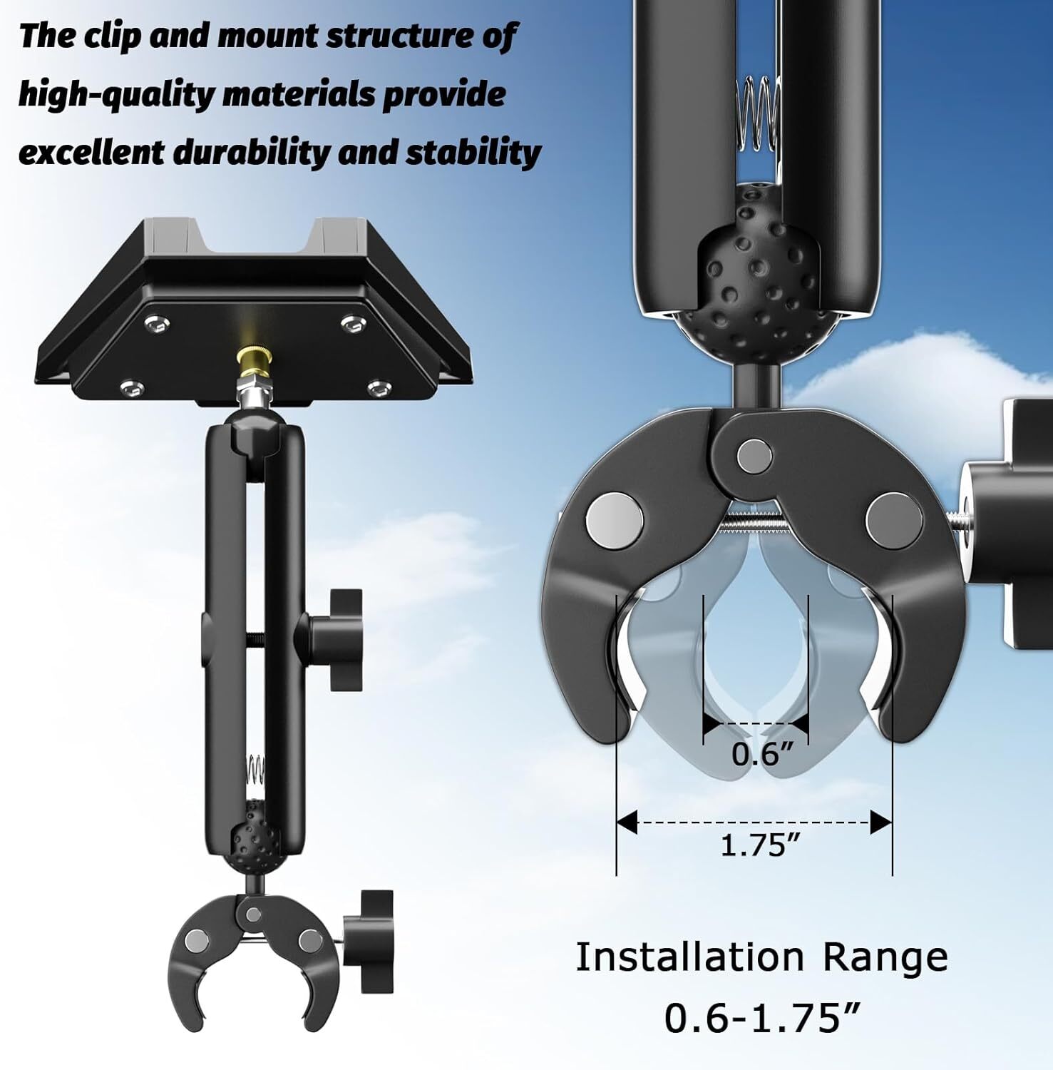 Portable Starlink Mini Mount, Adjustable Starlink Mini Pole Clamp Mount