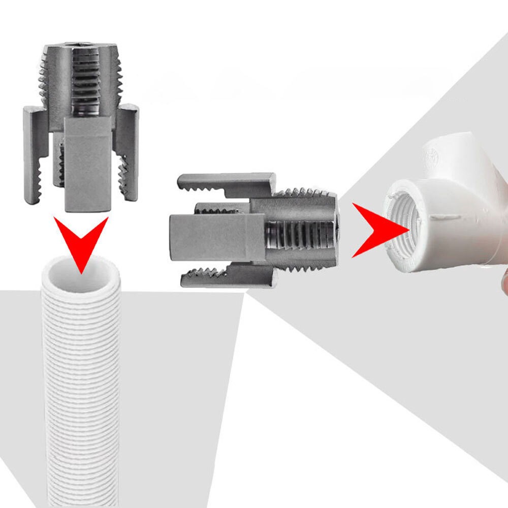 2X Integrated Internal & External Pipe Threading-Tool, PVC Pipe Threader Kit US.