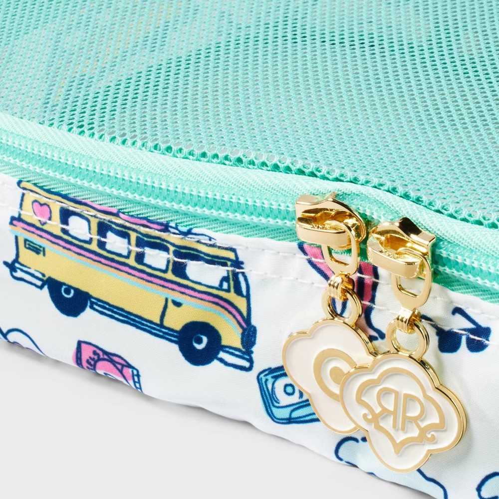 Target Roller Rabbit Sold Out Collab 3pc Packing Cube Set White Teal