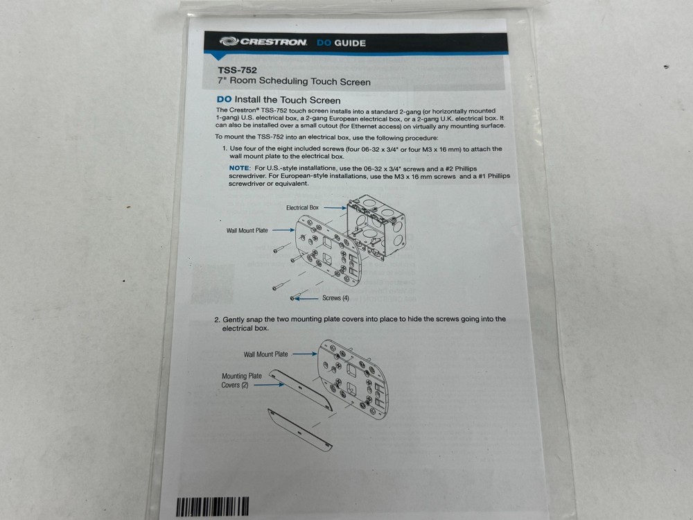 Crestron TSS-752-B-S, 7" Touch Screen Black (6506387)