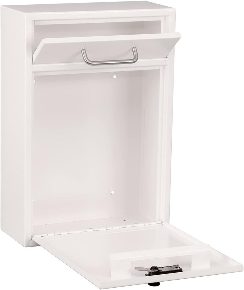 xydled Wall-Mount Mailbox with Combination XL Large, White Lock